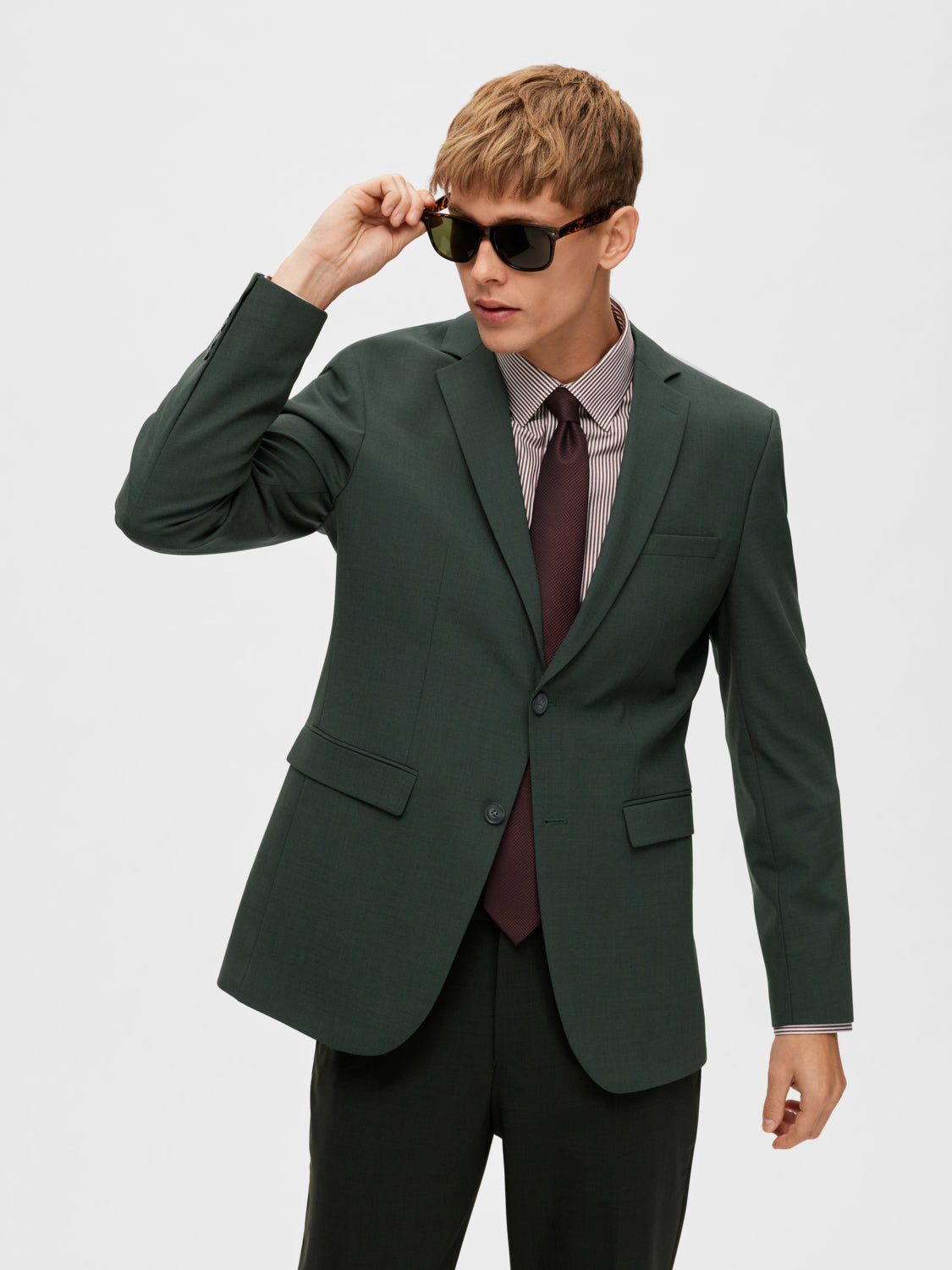 Elon Dressjakke Blazer - Grønn/ Dark Green